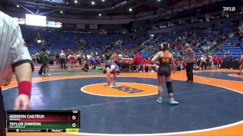 130 lbs Semifinal - Taylor Dawson, Collinsville vs Addison Cailteux, Minooka