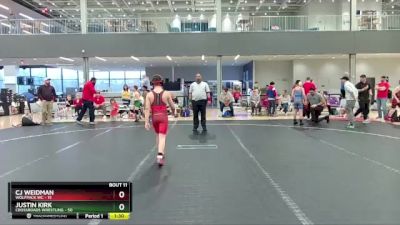 100 lbs Finals (8 Team) - Justin Kirk, Crossroads Wrestling vs CJ Weidman, Wolfpack WC