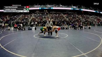 3A 144 lbs Cons. Round 2 - Xavier Thomas, West Iredell High School vs Kaz Prapuolenis, West Carteret High School