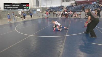 54 lbs Cons. Sub-semis - Garrett Stevenson, No Escape Wrestling Academy vs Maverick DeHaan, Shootbox Rigby