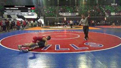 7A 126 lbs Cons. Round 2 - Wesley Colemen, James Clemens HS vs Will Atkinson, Thompson HS