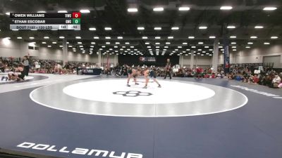 120 lbs 3rd Place Match - Owen Williams, Team Idaho Wrestling Club vs Ethan Escobar, Granite Wrestling Club