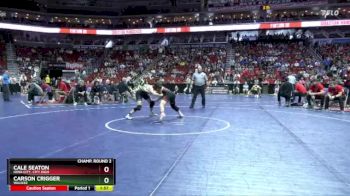 3A-132 lbs Champ. Round 2 - Carson Crigger, Waukee vs Cale Seaton, Iowa City, City High