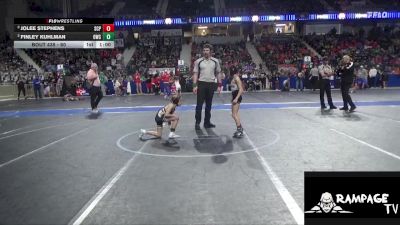 60 lbs Semifinal - Jolee Stephens, South Central Punisher vs Finley Kuhlman, Oakley Wrestling Club