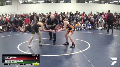 96 lbs Cons. Round 1 - Zoey Weber, Quincy WC vs Genevieve Schultz, Grayling Grapplers