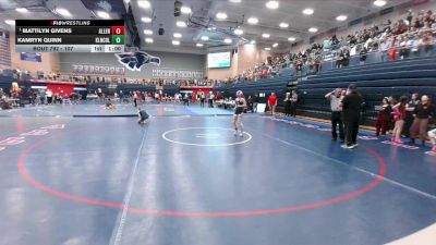 107 lbs Cons. Semi - Mattilyn Givens, Allen vs Kamryn Quinn, Klein Collins