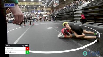 90-100 lbs Rr Rnd 1 - Parks Behrens, Plainview Youth Wrestling Club vs Mason Easton, Southmoore SaberCats Wrestling