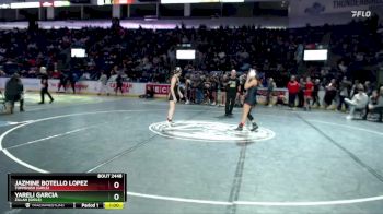 Girls 130 lbs Cons. Round 4 - Jazmine Botello Lopez, Toppenish (Girls) vs Yareli Garcia, Zillah (Girls)