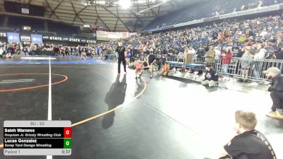 53 lbs Cons. Sub-rd Of 16 - Saleh Warness, Hoquiam Jr. Grizzly Wrestling Club vs Lucas Gonzalez, Scrap Yard Garage Wrestling