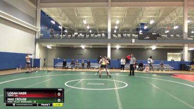 140 lbs Placement Matches (16 Team) - Logan Haer, Terps vs Max Crouse, Steel Valley Renegades