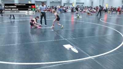 92-100 lbs Cons. Semi - Ella Robbins, Bison Takedown Club vs Rachel Arnold, The Storm Wrestling Center