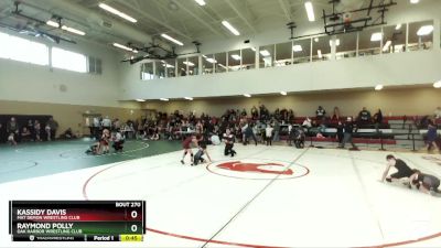 77 lbs Quarterfinal - Raymond Polly, Oak Harbor Wrestling Club vs Kassidy Davis, Mat Demon Wrestling Club