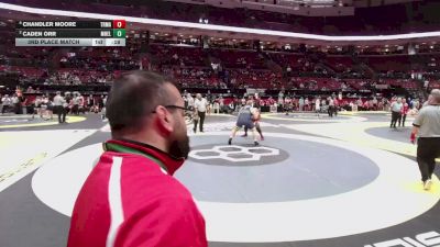 285 lbs 3rd Place Match - Chandler Moore, Trotwood-Madison vs Caden Orr, Moeller