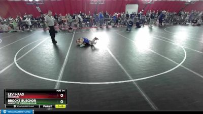 84 lbs Champ. Round 1 - Brooks Buschor, Lancaster Wrestling Club vs Levi Haag, Wisconsin