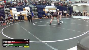 135 lbs. Champ. Round 2 - Danielle Lovell, St. Charles West vs Reese Jacobs, North Point