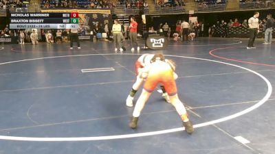 74 lbs Round Of 32 - Nicholas Warriner, Methacton vs Braxton Bissett, West Greene