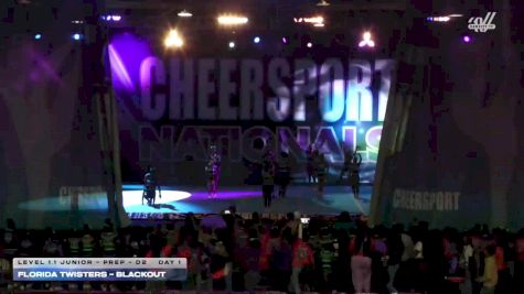 Florida Twisters - Blackout [2026 L1.1 Junior - PREP - D2 Day 1] 2026 CHEERSPORT National All Star Cheerleading Championship
