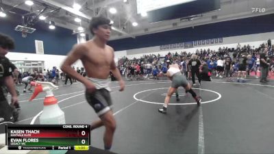 132 lbs Cons. Round 4 - Kasen Thach, Eastvale Elite vs Evan Flores, Legacy WC