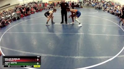 160 lbs Quarterfinals (8 Team) - Matt Watts, Utah vs Willie Dunklin, Team Arizona