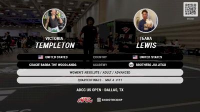 Teara Lewis vs Victoria Templeton 2024 ADCC Dallas Open at the USA Fit Games