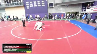 100 lbs Round 3 - Christopher Couty, Panther Wrestling Club vs Miles Hammerlund, Hi Flyers Wrestling Club