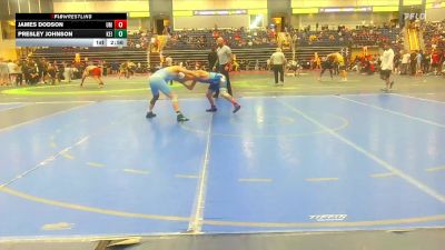 141 lbs Champ. Round 2 - James Dodson, Icon Wrestling vs Presley Johnson, The Citadel
