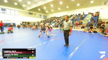 135 lbs Cons. Semi - Sabrina Felix, Downey Highschool Wrestling vs Sydney De Sena, Capo Valley