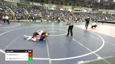 145 lbs Consi Of 8 #1 - Kennan McCloud, Grizzly WC vs Charles Wolverton Jr, West Grand