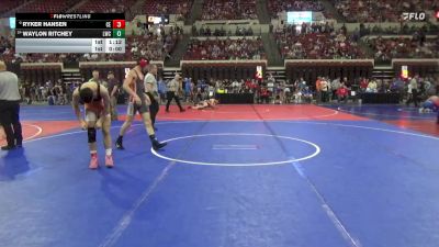 144 lbs Champ. Round 1 - Ryker Hansen, Cheyenne East vs Waylon Ritchey, Lockwood Wrestling Club