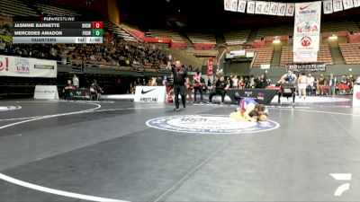 Quarters - Jasmine Barnette, Downey High School Wrestling vs Mercedes Amador, Firebaugh High School Wrestling