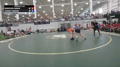 155 lbs Makaylee Cannon, Oklahoma vs Audrey Lennard, Kansas