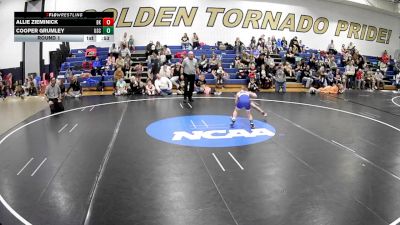 66-70 lbs Round 1 - Cooper Grumley, USCAA vs Allie Zieminick, Bad Karma