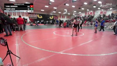 115 lbs Quarterfinal - Itzel Herrera, Corona vs Gwen Leon, Valencia