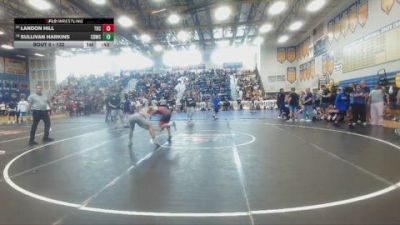 132 lbs Cons. Round 4 - Landon Hill, Caveman vs Sullivan Harkins, Buchholz
