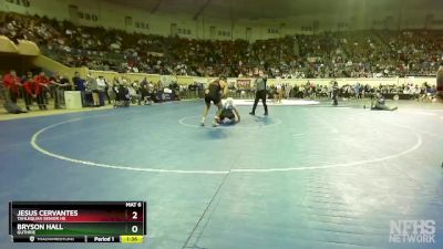 5A-165 lbs Champ. Round 1 - Jesus Cervantes, Tahlequah Senior Hs vs Bryson Hall, Guthrie