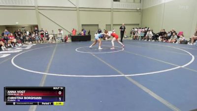 130 lbs Placement Matches (8 Team) - Anna Vogt, Texas Blue vs Christina Borgmann, Florida