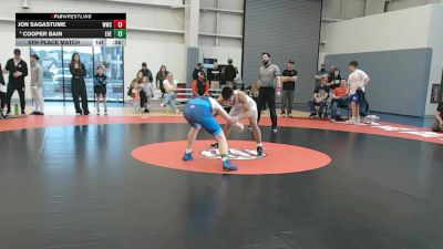 155 lbs 5th Place Match - Cooper Bain, Eastern Oregon Elite vs Jon Sagastume, Westlake Wrestling Club