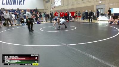 149 lbs Cons. Round 3 - Carlos Kisokwa, Linfield University vs Ryo Horikawa, Southwestern Oregon Community College