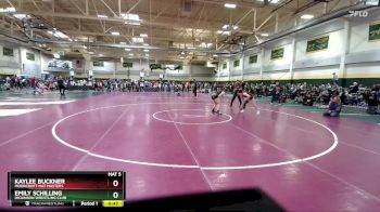 130 lbs Cons. Round 4 - Kaylee Buckner, Moorcroft Mat Masters vs Emily Schilling, Dickinson Wrestling Club