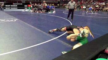 3A-165 lbs Champ. Round 2 - Brody Warrick, Boone vs Brady Rissman, Western Dubuque