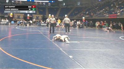 50 lbs Semifinal - Jett Guffey, Warrior Run vs Lukas Gregula, Mt. Lebanon