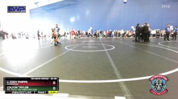 82-85 lbs Round 2 - Colton Taylor, Mill Valley Kids Wrestling Club vs J. Cody Phipps, Clearwater