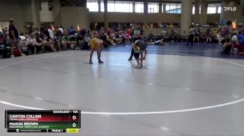 105 lbs Round 1 - Mason Brown, Darkhorse Wrestling Academy vs Canyon Collins, Young Guns Nashville