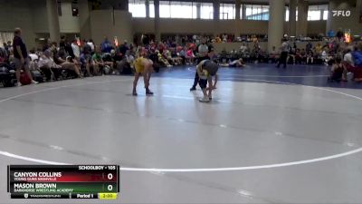 105 lbs Round 1 - Mason Brown, Darkhorse Wrestling Academy vs Canyon Collins, Young Guns Nashville