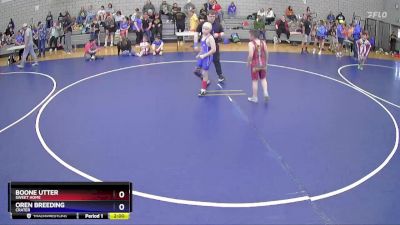 92 lbs Cons. Round 3 - Boone Utter, Sweet Home vs Oren Breeding, Crater