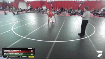 285 lbs Round 3 - Tanner Gormanson, Rapids Wrestling Club vs Braxton Weissmiller, Medford High School Wrestling