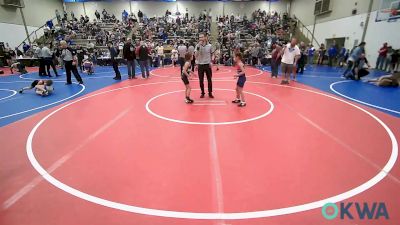 52 lbs Rr Rnd 2 - Paysen Garey, Dark Cloud Wrestling Club vs Brookelyn Torrone, Vinita Kids Wrestling