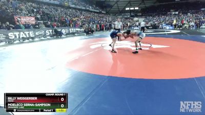 3A 120 lbs Champ. Round 1 - Moeleco Serna-Sampson, Spanaway Lake vs Billy Weisgerber, Mead