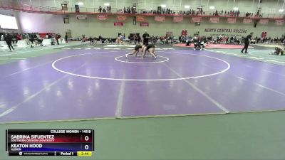 145 B 3rd Place Match - Keaton Hood, Albion vs Sabrina Sifuentez, Southern Oregon University