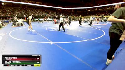 165 Class 1 lbs Quarterfinal - Rex Bryson, Centralia vs Drake Murrell, Warsaw